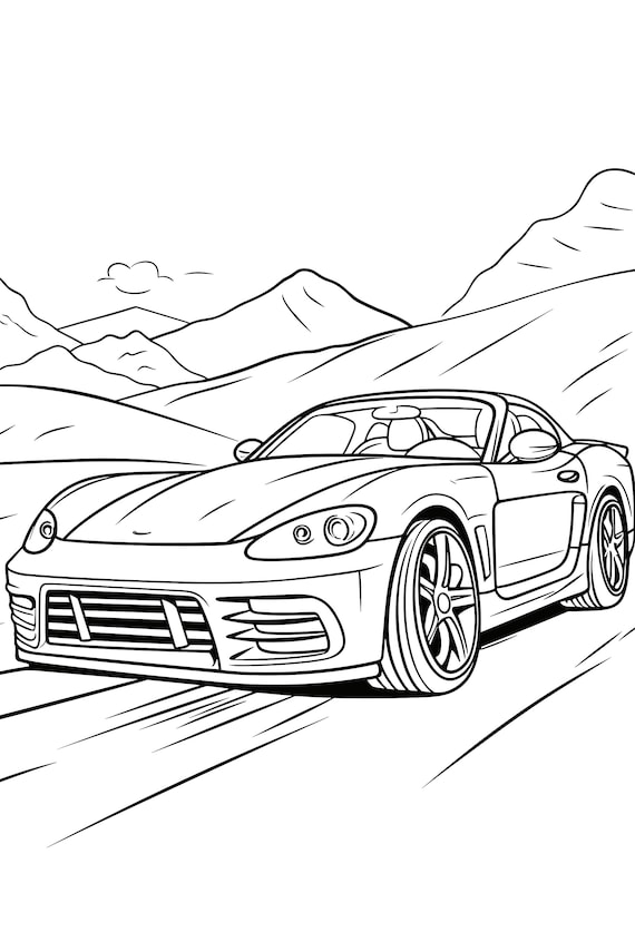 Explore Exciting Sports Car Coloring Pages – Perfect for All Ages