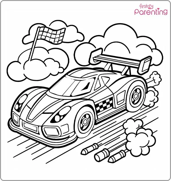 Explore High-Speed Fun with Sports Car Coloring Pages – Free to Print!