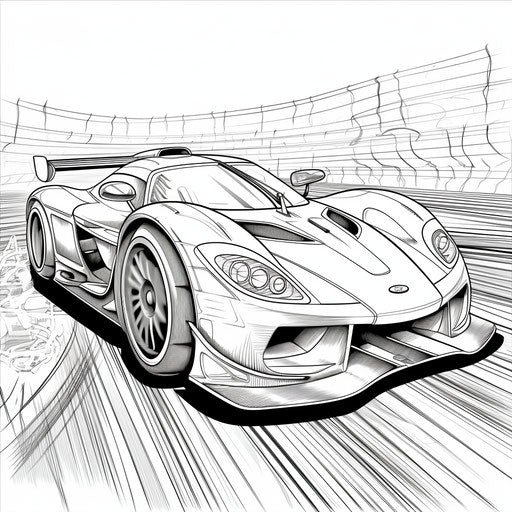 Discover Fun & Relaxing Sports Car Coloring Pictures for Creativity