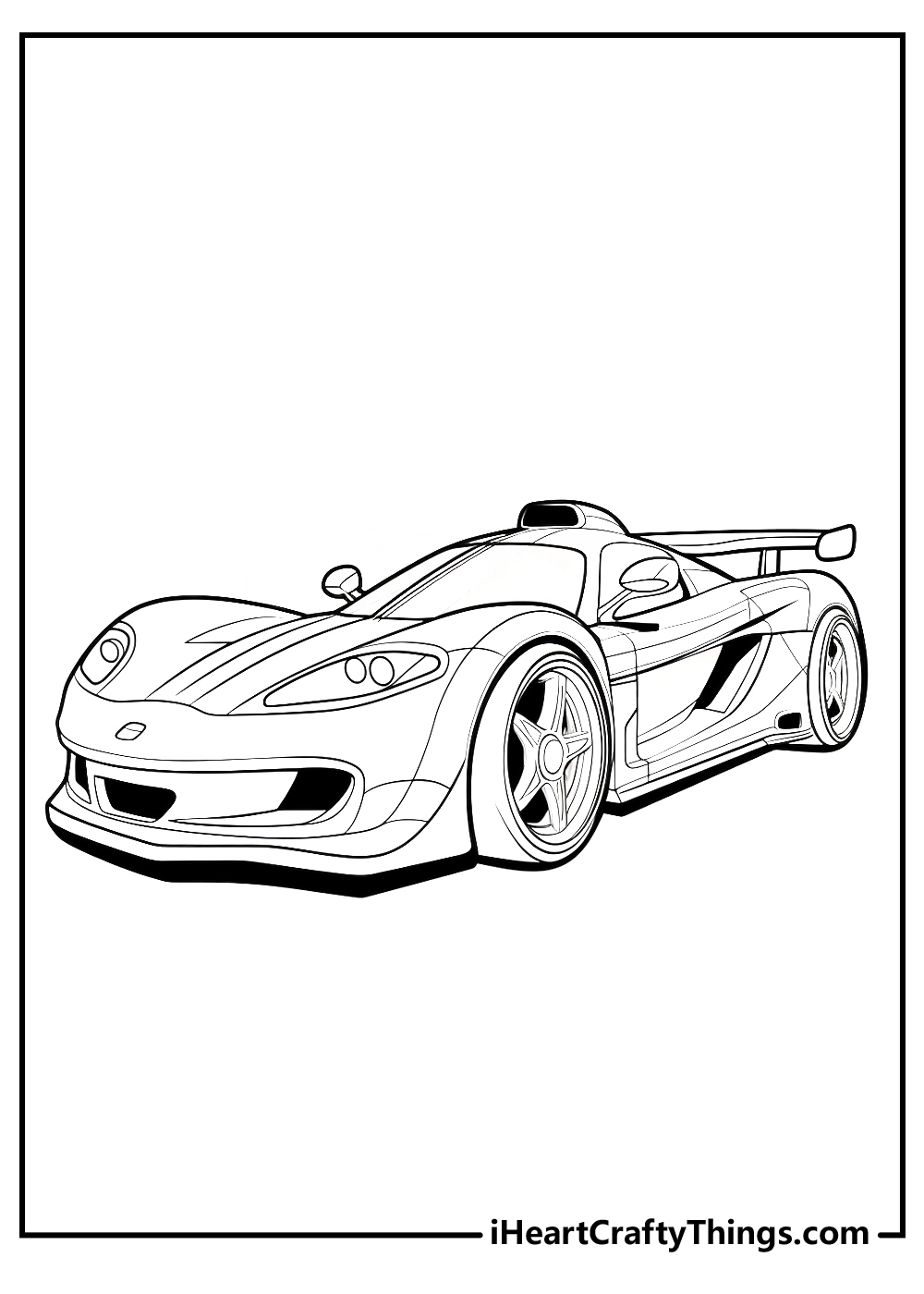 Explore High-Speed Fun with Sports Car Coloring Pages – Free to Print!