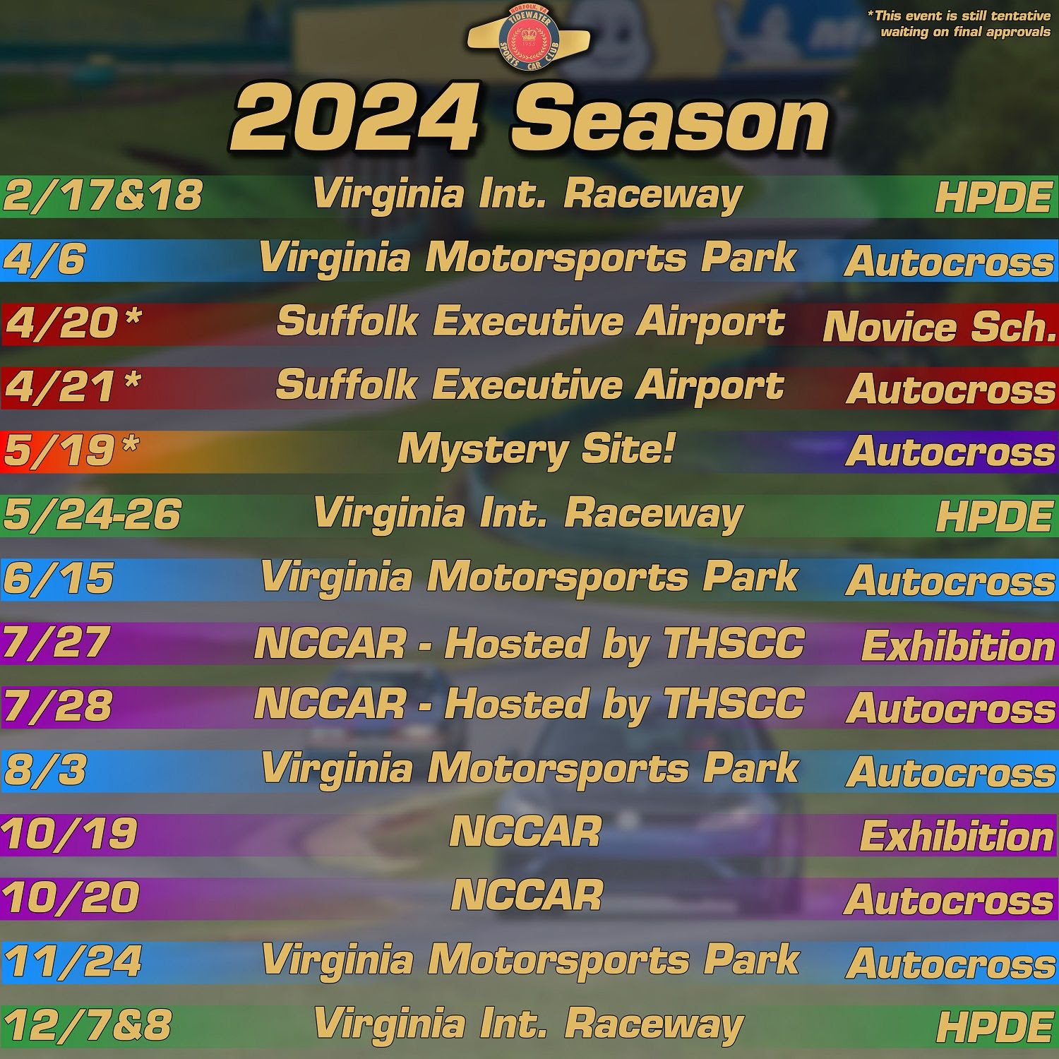 Tidewater Sports Car Club 2024: Upcoming Events & Membership Opportunities
