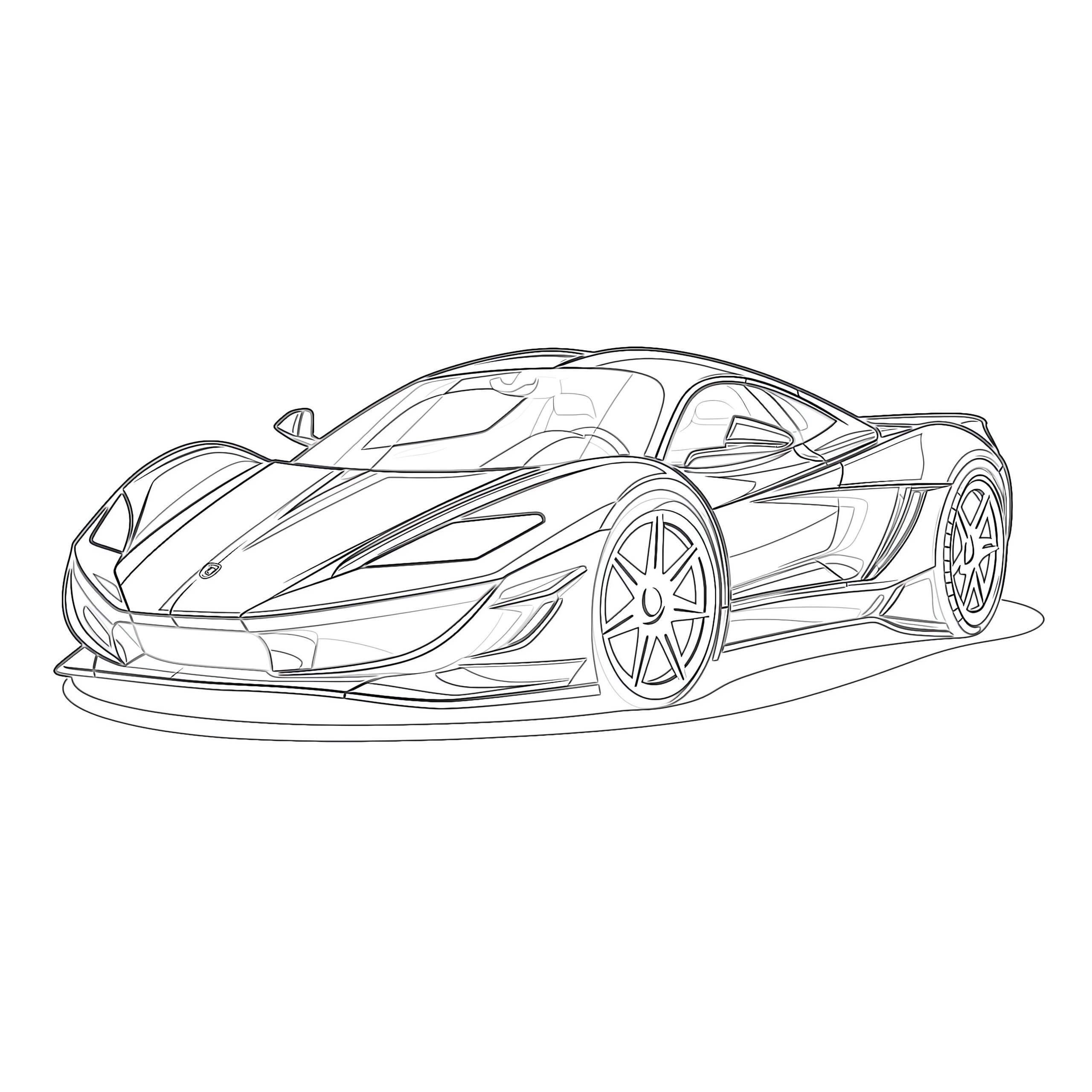 Download Supercar Sports Car Coloring Pages: Perfect for Kids & Adults