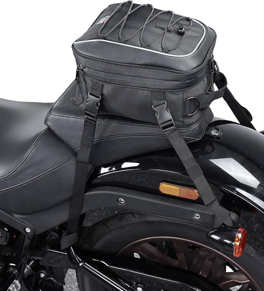 KEMIMOTO Motorcycle Tail Bag Review: Waterproof, Dual Use Rear Seat Storage