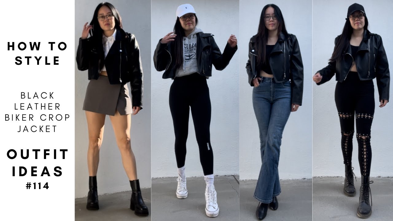 Get the Look: Cropped Motorcycle Jacket Outfit Ideas
