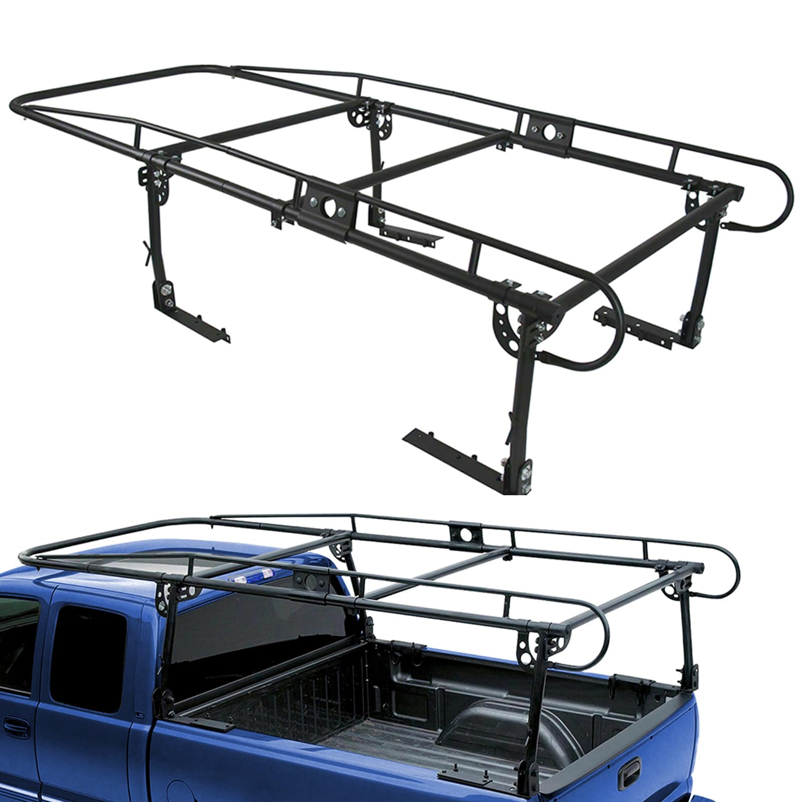 Adjustable Pickup Truck Ladder Racks for Kayaks, Ladders, and More