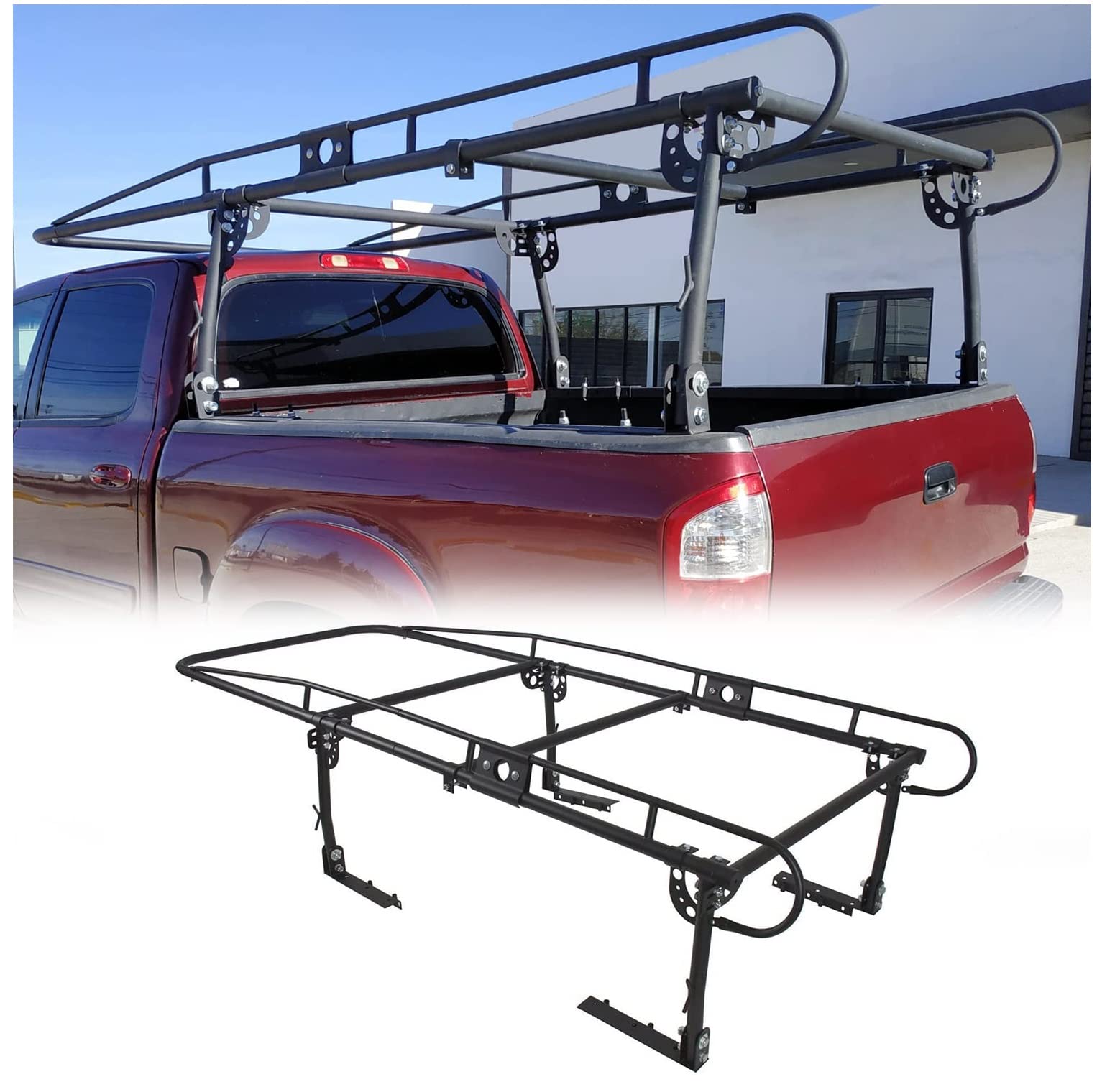 Adjustable Pickup Truck Ladder Racks for Kayaks, Ladders, and More