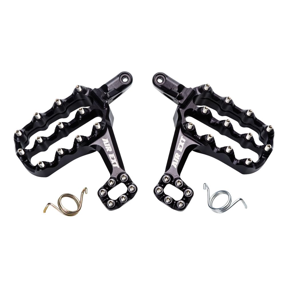 Fastway EXT Motorcycle Foot Pegs Kit Black – Enhanced Comfort & Control for Tall Riders