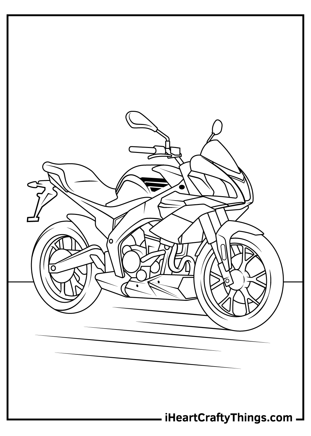 Free Motorcycle Coloring Pages to Print: Perfect Designs for Creative Fun