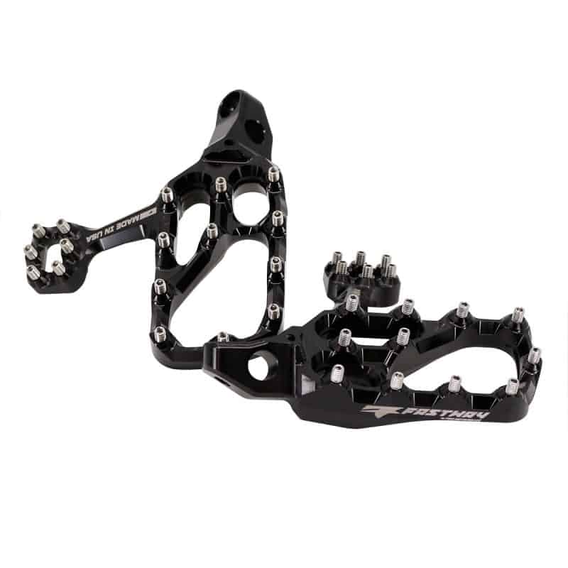 Fastway EXT Motorcycle Foot Pegs Kit Black – Enhanced Comfort & Control for Tall Riders