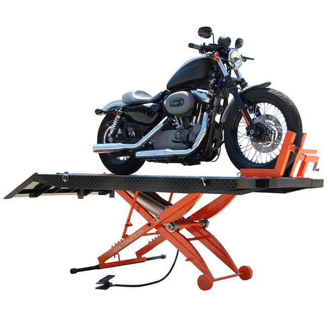 Titan Motorcycle ATV Lift Table: Heavy-Duty Air Powered Lifting Solution