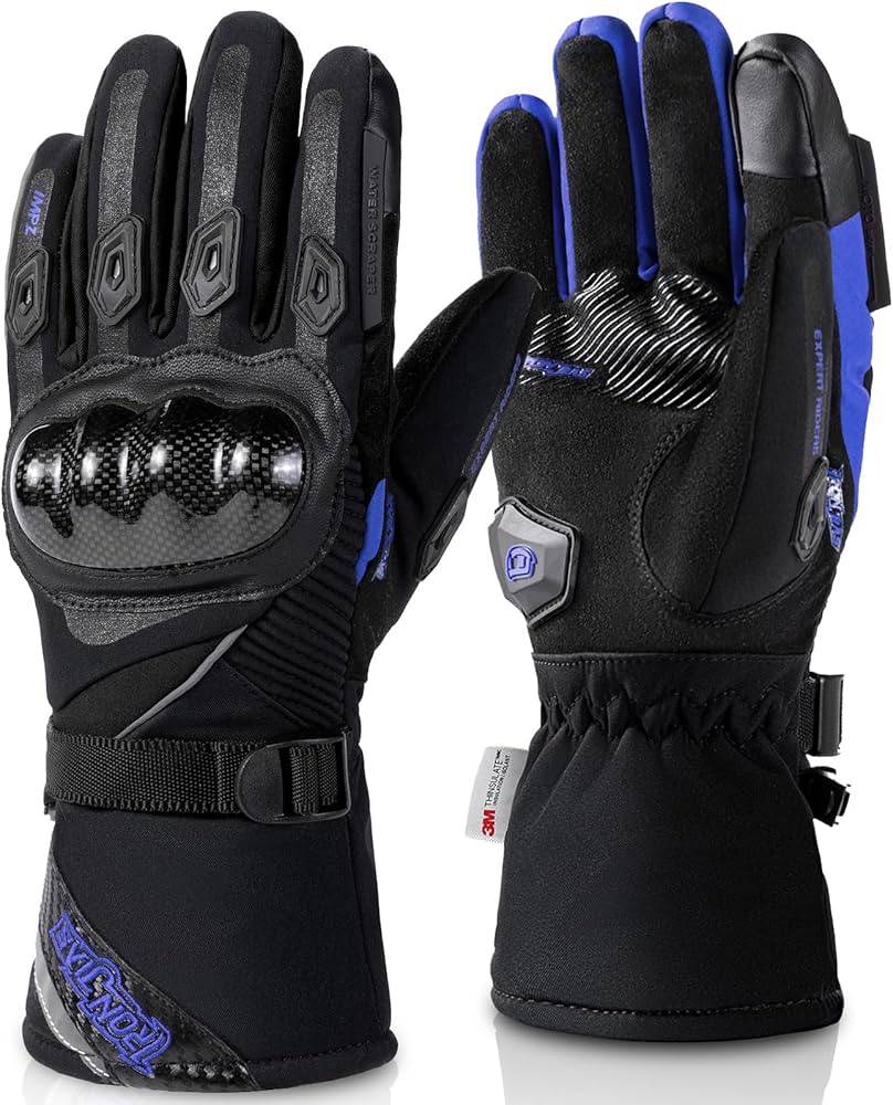 Waterproof Winter Motorcycle Gloves for Rainy Day Rides