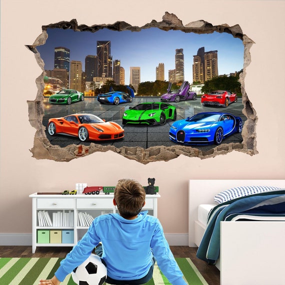 Easy to Apply Sports Car Wall Stickers Transform Your Space