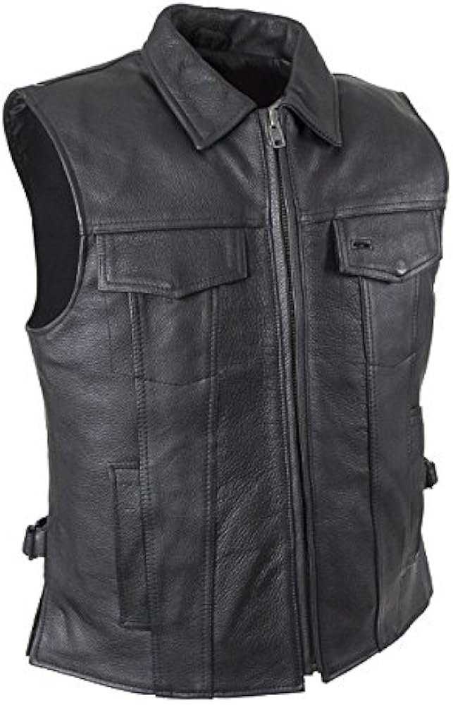 Mens Big and Tall Leather Motorcycle Vests - Upgrade Your Riding Gear Now!