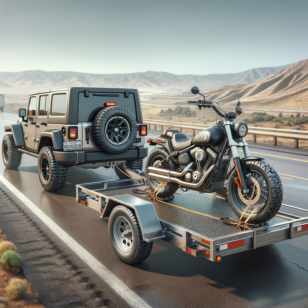 Can you haul a 522 pound motorcycle behind a Jeep? Here is how to do it right!